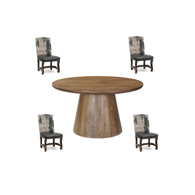 5-Piece Solid Wood Dining Set