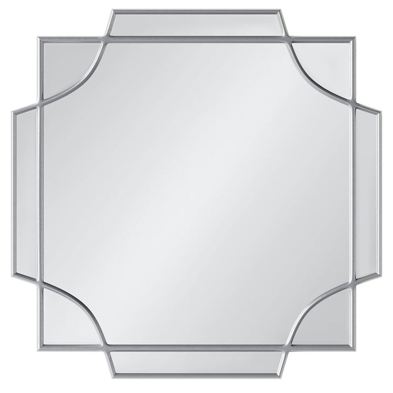 Miroir d'appoint mural argenté octogonal 30 "* 30"