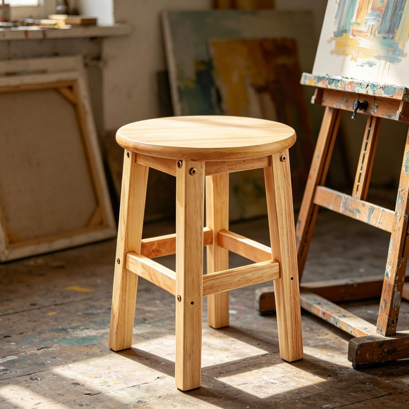 Solid Wood Accent Stool