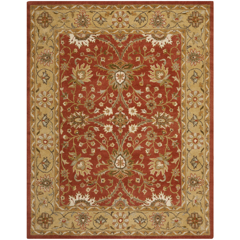 Dunbar Hand Tufted Wool/Cotton/Latex Oriental Rug in Gold/Rust, Rectangle 8'3" x 11'