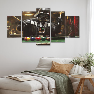 «Dark Vador jouer au billard IV», ensemble de reproductions d'art mural