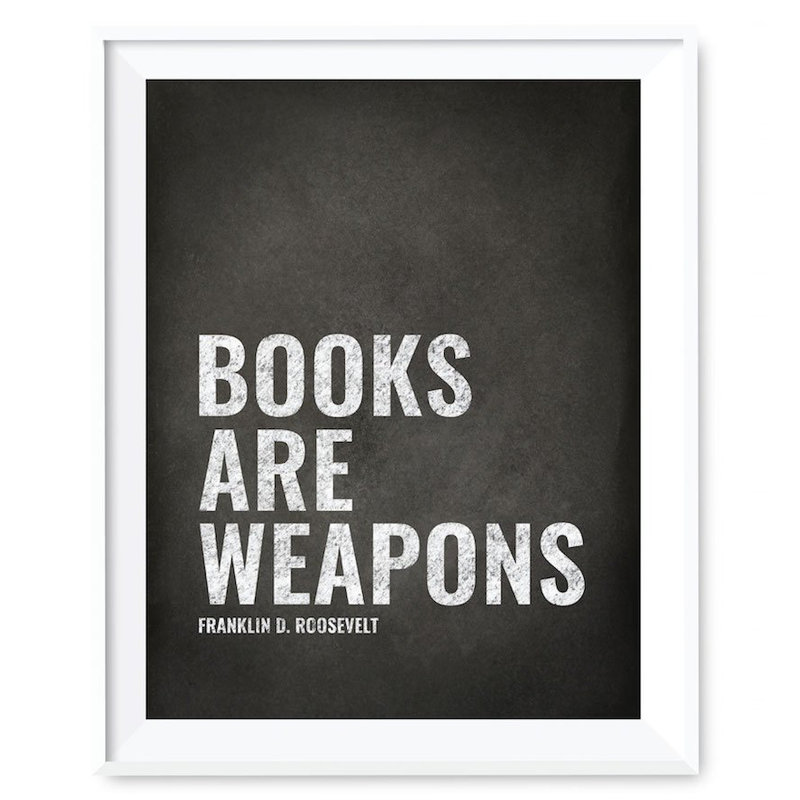 L'art textuel des livres sont des armes