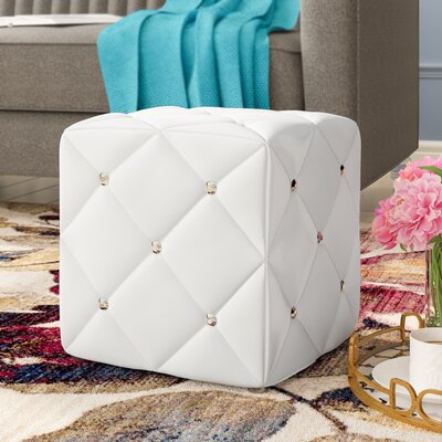 House of Hampton® Michels Faux Leather Ottoman & Reviews | Wayfair