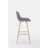 2-piece bar stool set, with chrome footrest and fabric top surface chair, simple leg chair-766049154-766049172