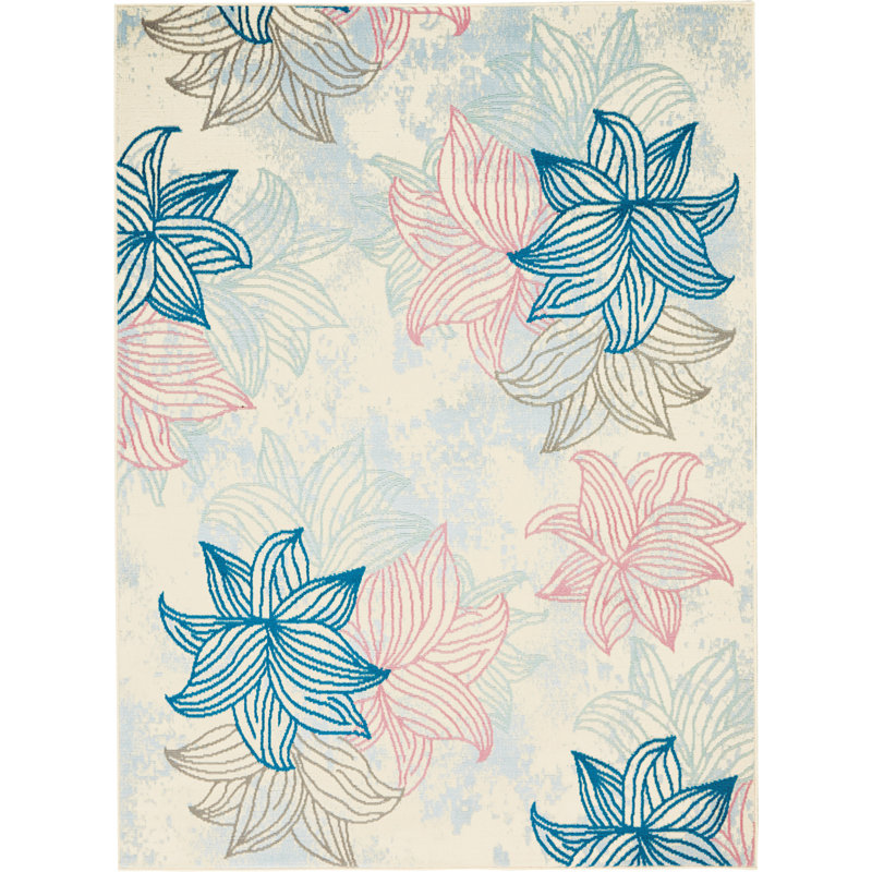 Floral Area Rug, Rectangle 239cm x 300cm