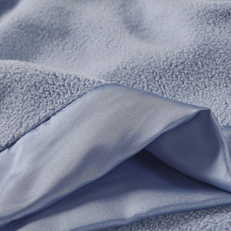 Couverture en micropolaire double / grand, Bleu, Lit double