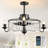 Kassee 19.68'' Black Crystal Chandelier Ceiling Fan with Light Kit and Remote