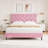 Full Bed Frame With Upholstered Headboard, Heavy-Duty Platform Bed Frame With Strong Wood Slats-2128307090-2128307089