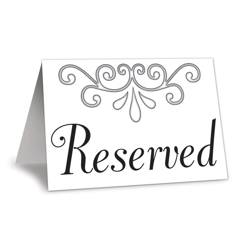 Reserved Table Card