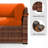 Yentin Straight Wicker Loveseat with Cushions-650554574