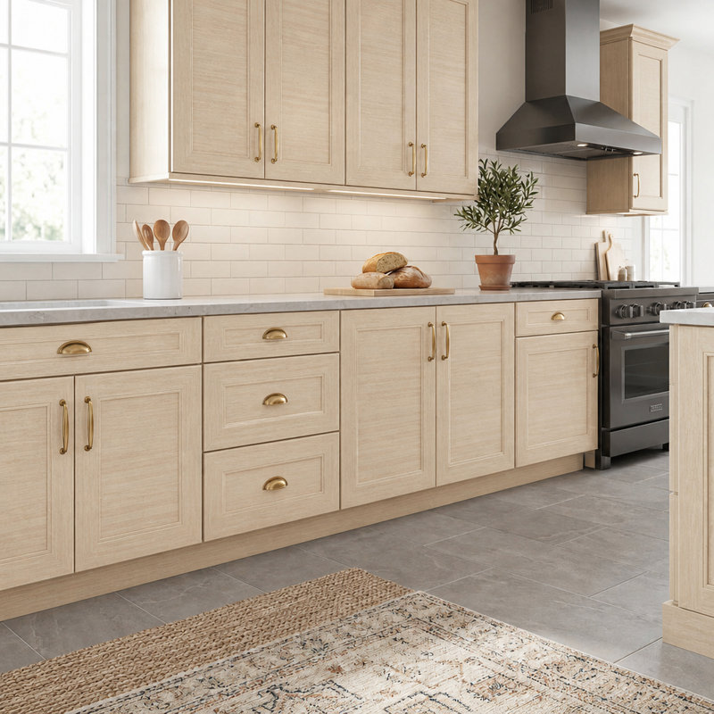 Dwelling Full Access Finish Chip, Woodgrain Textured Barchan, Manufactured Wood (Melamine)