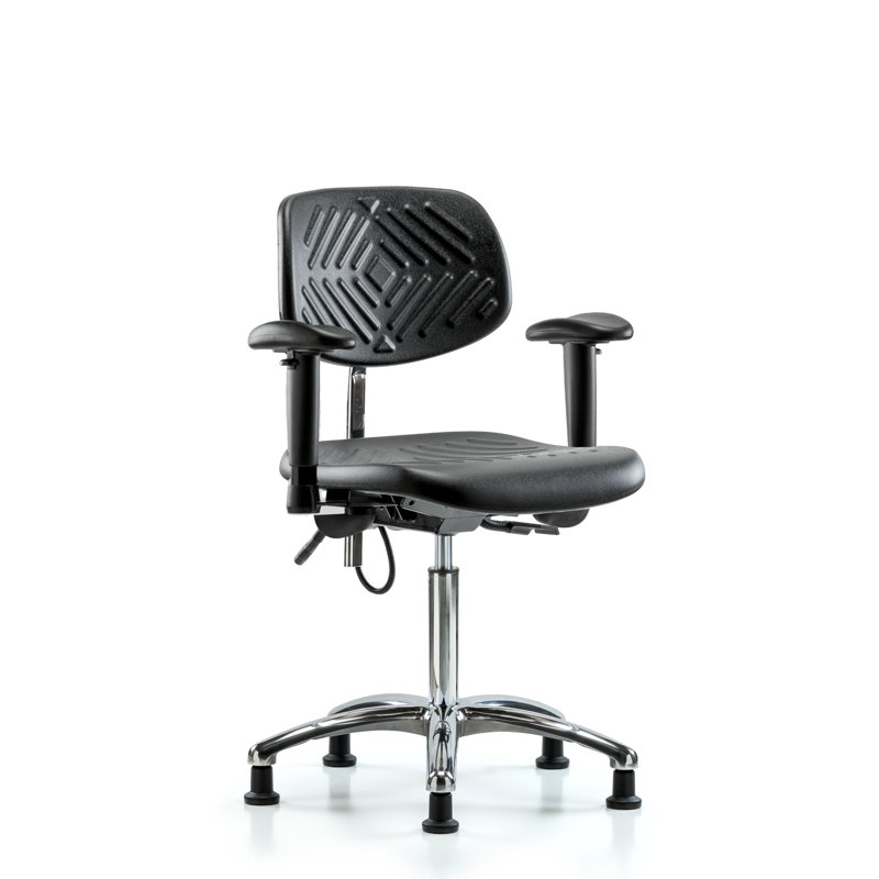 Chaise de travail Dashiell, Noir, Patins, Non inclus