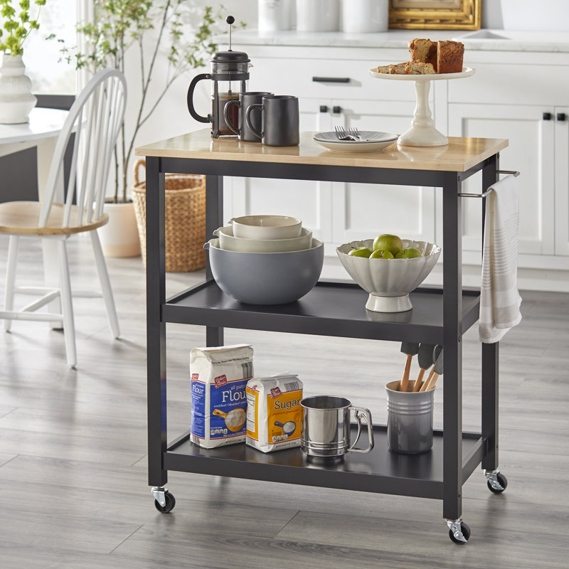 Batish Kitchen Cart, Black