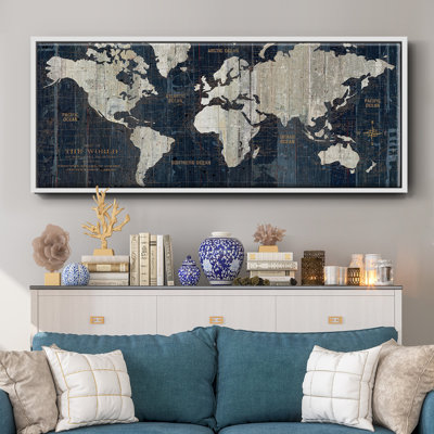 OLD World Map - toile encadrée