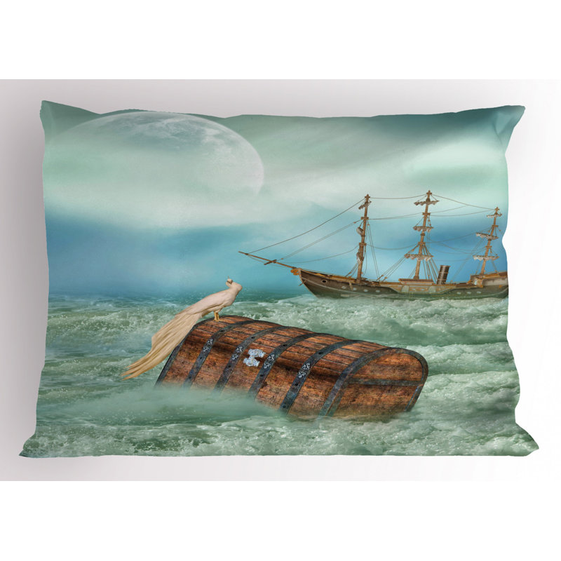 Pirate Polyester Toile Sham Set, Twin