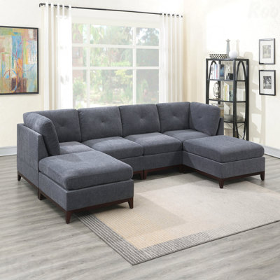 Modular Living Ideal For Relaxing Bedrooms Room Furniture Armless Chair Ash Chenille Upholstered Wrapped In Fabric Cushion Armless Chair Couch.