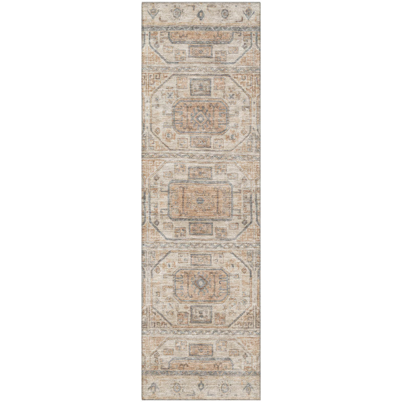 Premium Machine Washable Tara Border Rug, Runner 2'3" x 7'6"