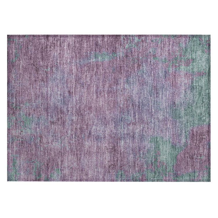 Machine Washable Indoor/Outdoor Cinead ACN1710 Lavender Rug