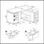 Bureau en L avec tiroirs et tablettes, gris vieilli, durable et peu encombrant pour les espaces de travail modernes