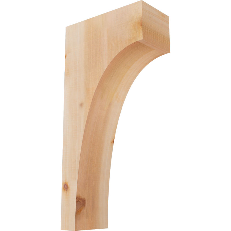Huntington Corbel, H 24 po x l 5,5 po x P 12 po, Lisse, Cèdre rouge