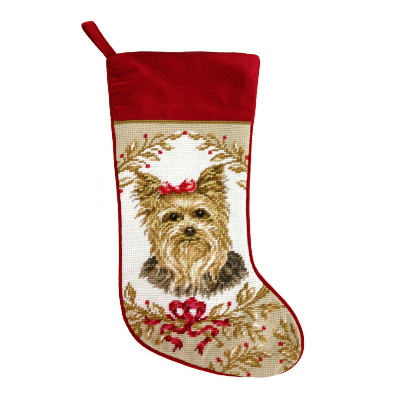 Dog Needlepoint Stocking