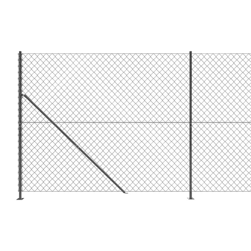 Metal Wire/Mesh Fence, 140cm H x 2500cm W, Anthracite