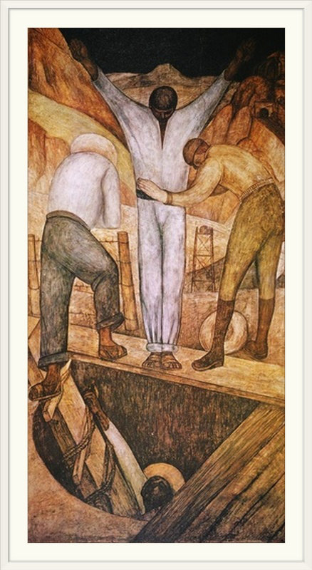 « rivera : mien » par l’impression Diego Rivera, Cadre blanc, H 38 po x l 23 po x P 1 po