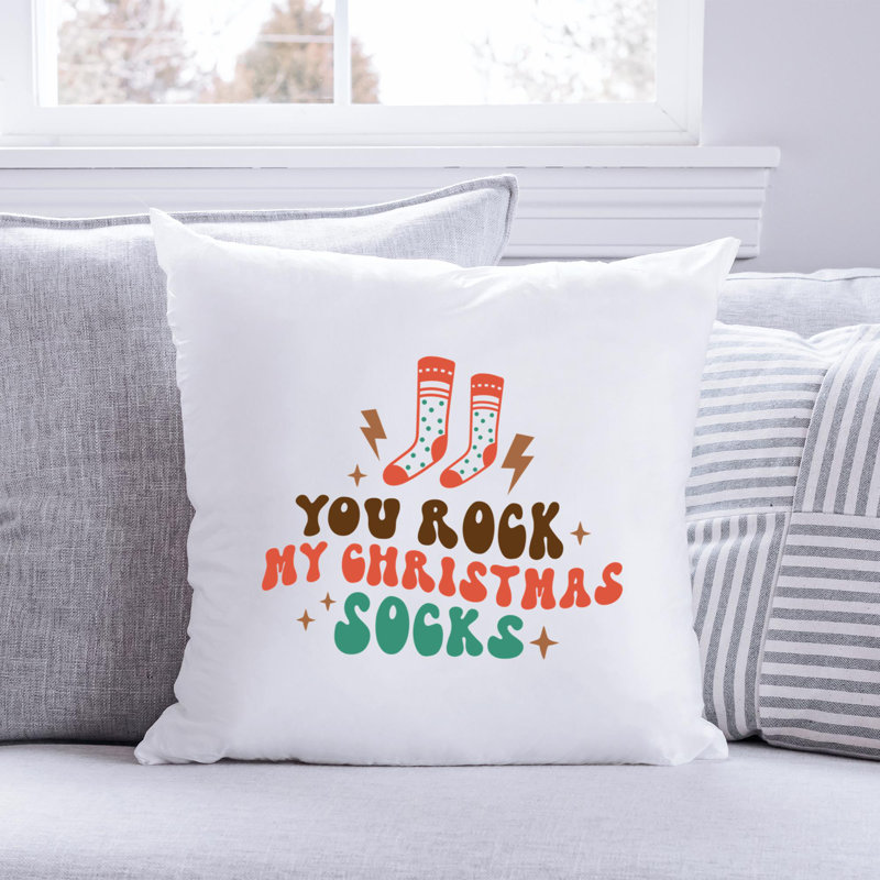 ChristmasFunny-08 Reversible Throw Pillow, 14" x 14"