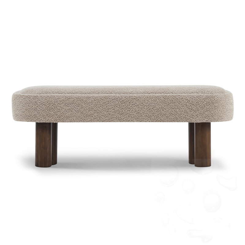 Upholstered Bench, Khaki