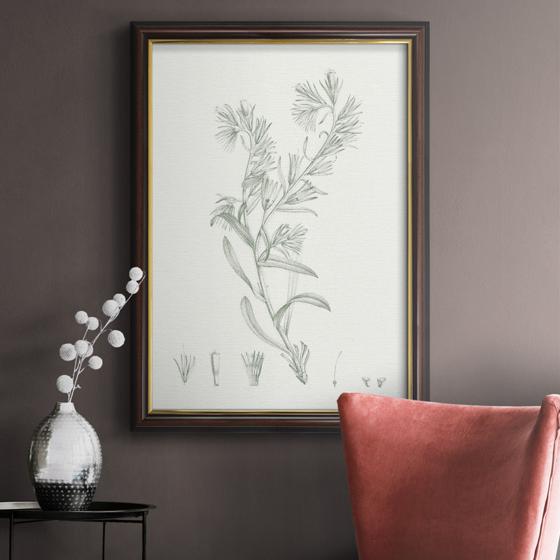 «Botanical Study in Sage II», peinture sur toile encadrée, H 20 po x l 16 po x P 2,5 po