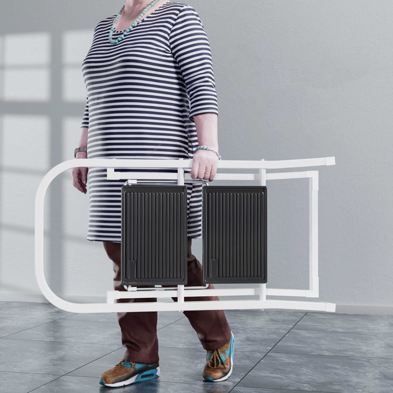 2 - Step Lightweight Folding Step Ladder, White