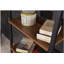Organisateur de bibliothèque trapézoïdale moderne à 5 couches - Tablettes en bois massif et structure en métal, convenant pour les petits espaces de salon et de bureau.-334965890