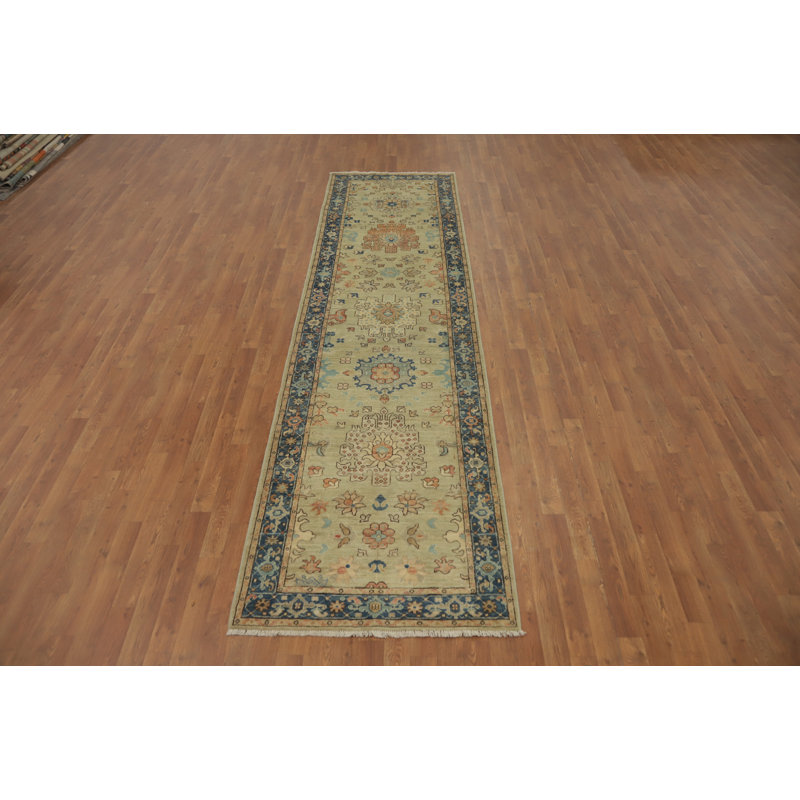 Handmade Ziegler Vegetable Dye Runner Rug 3x12