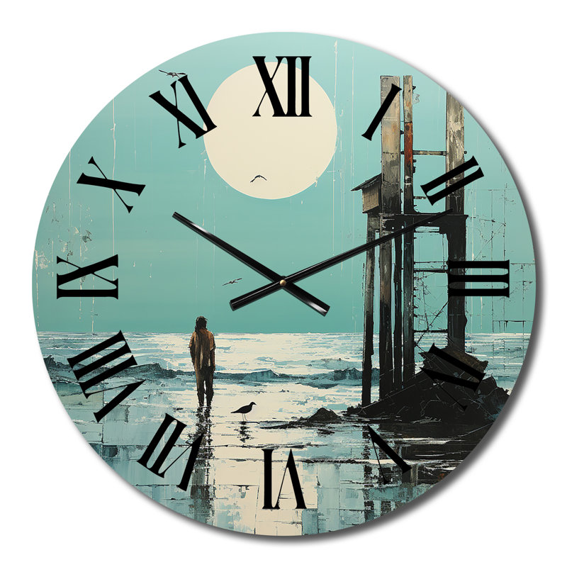 Charlana - Horloge murale nautique et de plage, Moyenne