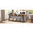 Inzillo 70.87 inch Extra Long Console Table Behind Couch, Rustic Industrial Sofa Table for Living Room, Narrow Entryway Hallway Long Bar Table