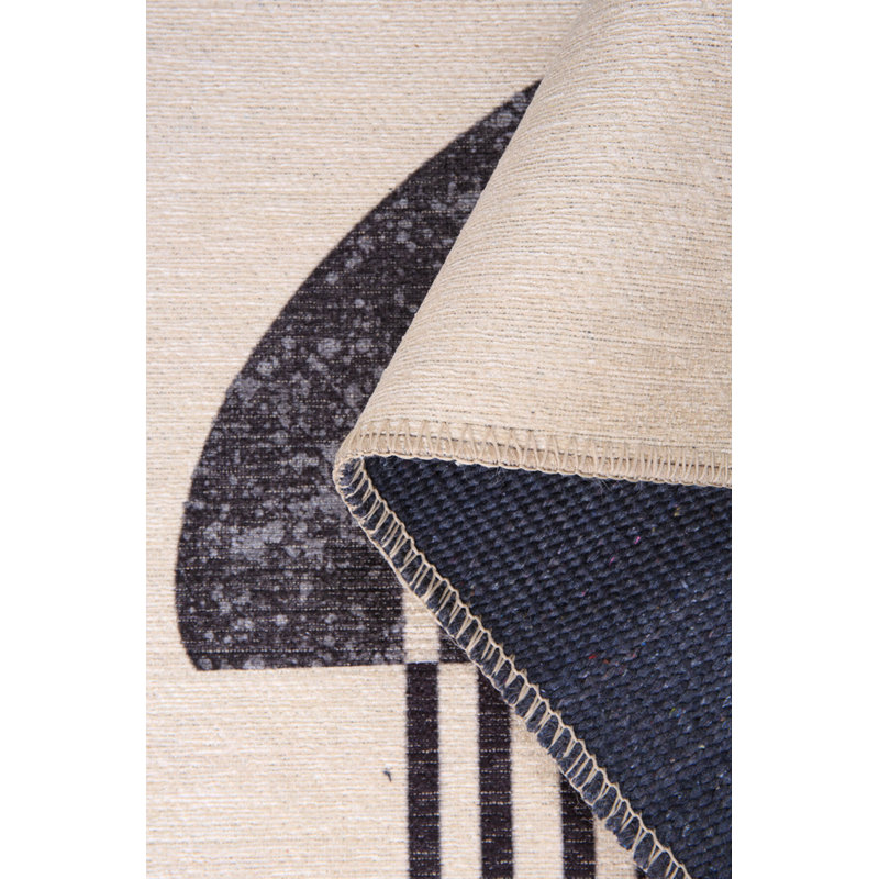Tapis décoratif coloré à motif géométrique rétro, Tapis de couloir 2 pi 6 po x 9 pi 11 po