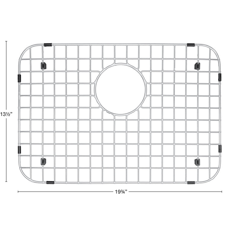 Karran 19-3 / 4 po X 13 1/2 po Grille inférieure en acier inoxydable