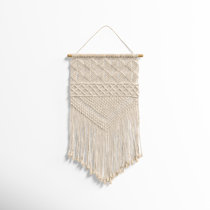 Macrame Wall Hanging Vintage Colored Cotton Thread Hand Woven