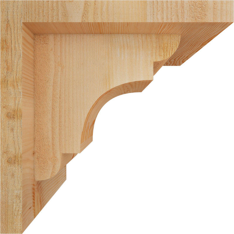 New Brighton Corbel avec plaque arrière, H 8 po x l 6 po x P 8 po, Sapin de Douglas, Sciage brut