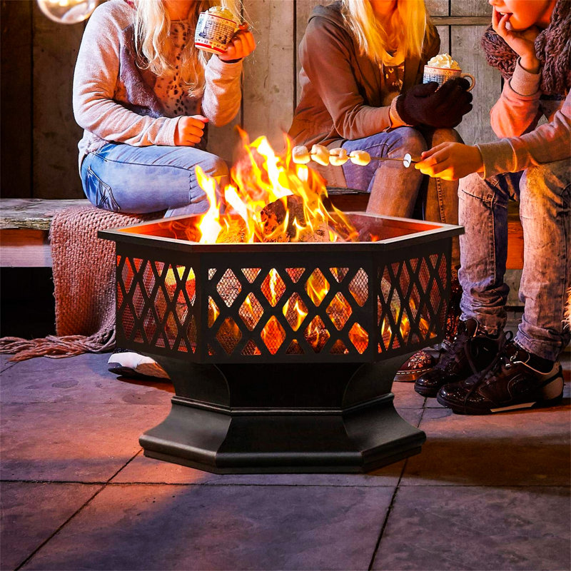 Bulle Round Iron Wood Burning Fire Pit