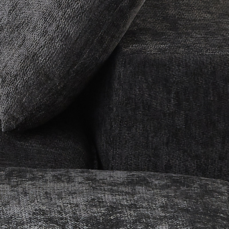 Nuage de chenille moderne noir à 2 places, rembourrage en particules d'éponge haute densité, librement combinable, pour tissu de salon doux et combinable, profondeur 80,02, pour maisons