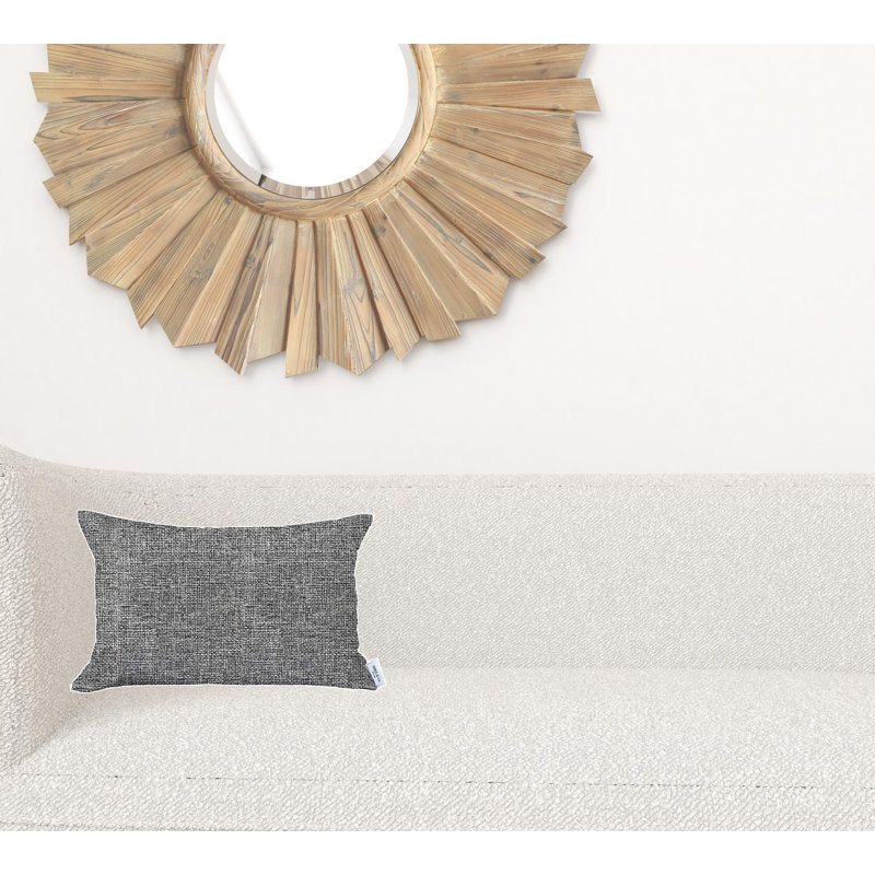  Coussin décoratif 12 "X 20", Jaune, Polyester/ Bourre en polyester