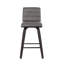 Aluin Mid-century Modern Swivel Counter or Bar Height Bar Stool in Faux Leather and Wood-512247200-512247212-512247213