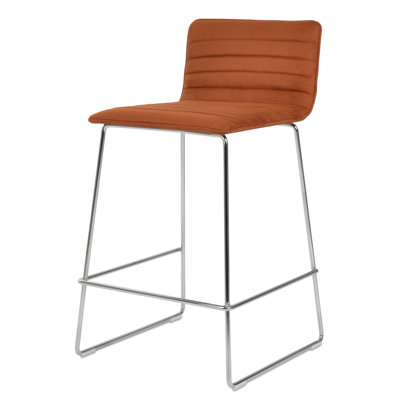 Corona HB Wire Full UPH Bar & Counter Stool in Nubuck Fabric