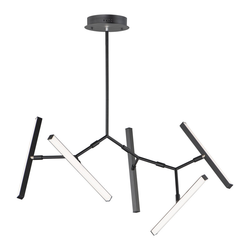 Fissell 5 - Light Black LED Geometric Pendant