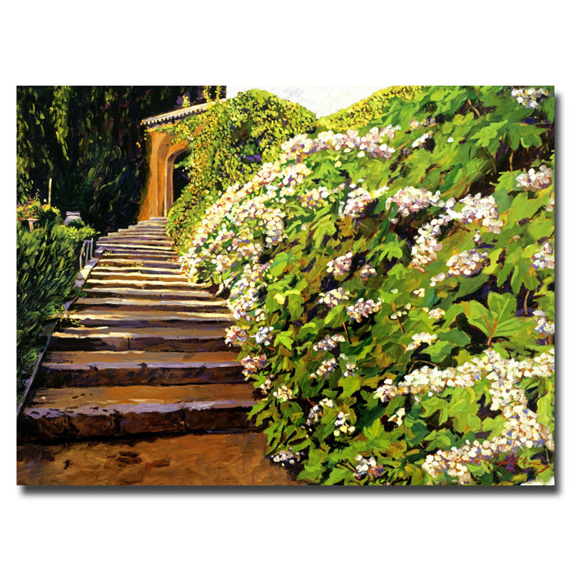 « jardin staiway tuscany », reproduction d’art sur toile, H 18 po x l 24 po x P 2 po