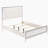 White Queen Bed with LED Lighting Headboard