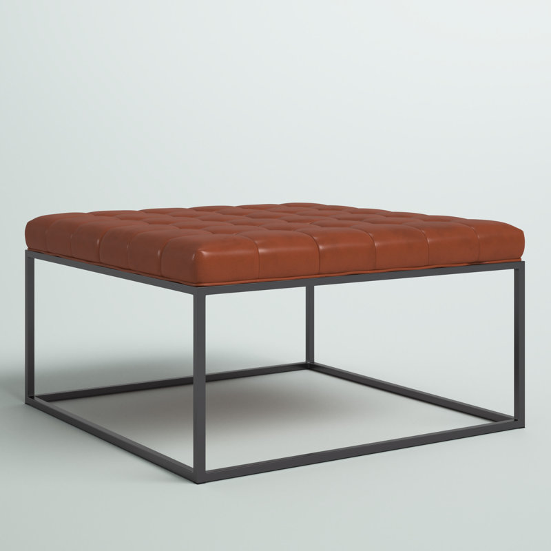 Bhorelal Upholstered Ottoman, Brown