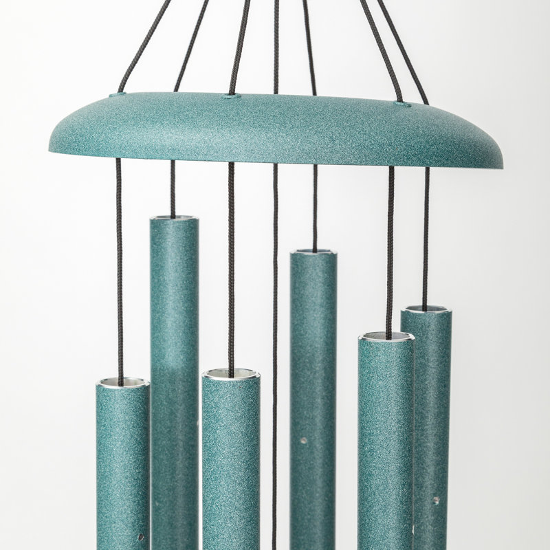 Patina Green 30" Aluminum Wind Chime for Outdoor Decor