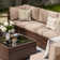 Keyala 7 Piece Rattan Sectional Seating Group with Cushions